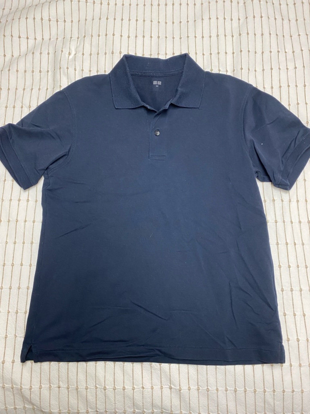 Uniqlo Men's Navy Short-Sleeve Polo